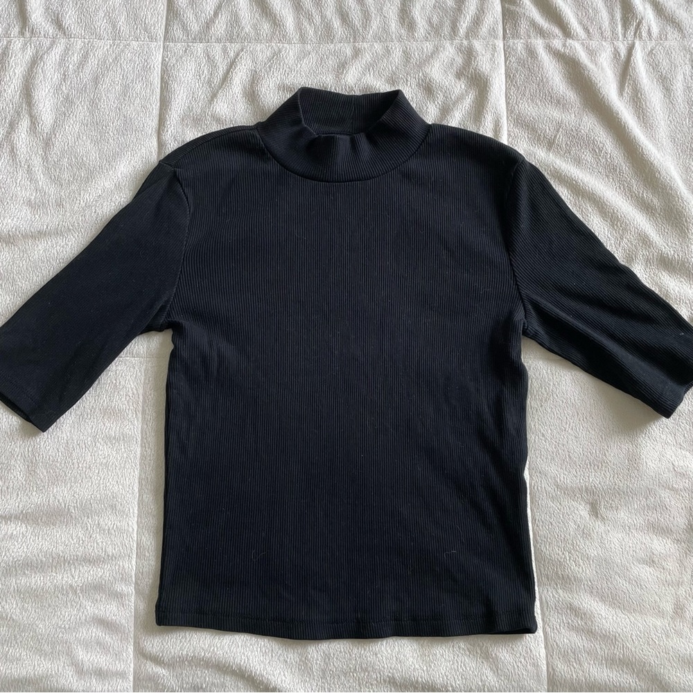 Zara Black Mock Neck